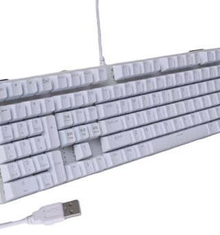 Urby Southpaw Keyboard, Left Hand Keyboard with Wired USB Compact and Numeric Pad, Ideally Used as Ergonomic Computer Keyboards for Comfortable Typing for Left-Handed People. White