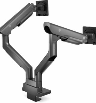 VIVO PRO Heavy Duty, Premium Dual Ultra-Wide Monitor Tension Arm, 24 inch to 38 inch Screens, Holds 59.4 lbs per Arm, Desk Mount Monitor Stand for 2 Ultrawides, Black, PRO-ST245B